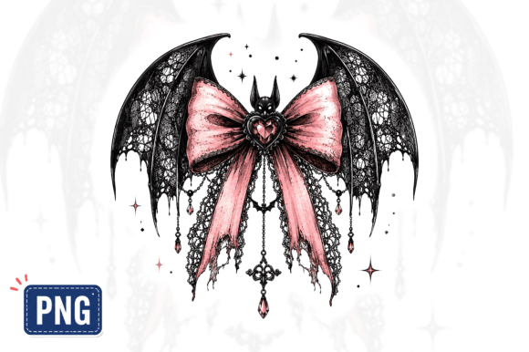 Download Pink Gothic Bat Wing Bow PNG | Halloween - Wing Collection