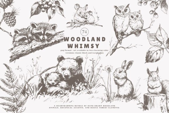 Download Woodland Clipart Forest Animals Huge Set - Woodland clipart Collection