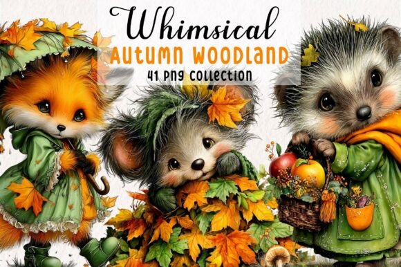 Download Whimsical Autumn Woodland Clipart Png - Woodland clipart Collection
