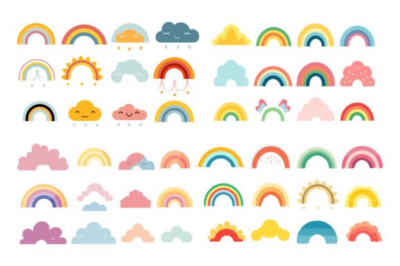 Download Pastel Rainbow Clipart,Boho Rainbow Svg - Pastel rainbow clipart Collection
