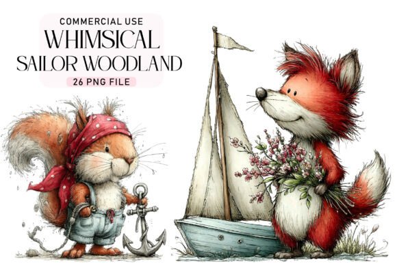Download Whimsical Sailor Woodland Clipart - Premium Resources