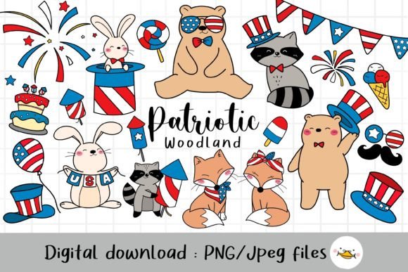 Download Color Patriotic Woodland Clipart - Woodland clipart Collection