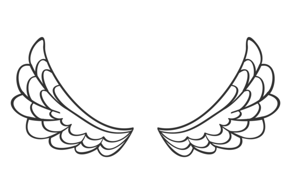 Download Wings Doodle. Angel Symbol. Bird Feather - Wing Collection